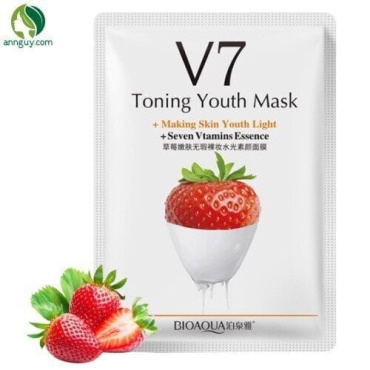 Маска для лица BIOAQUA тканевая тонизирующая витаминная с экстрактом клубники, 30 г