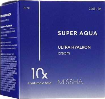Крем суперувлажняющий Missha super aqua ultra hyalron cream с гиалуроновой кислотой 70 мл фото 1
