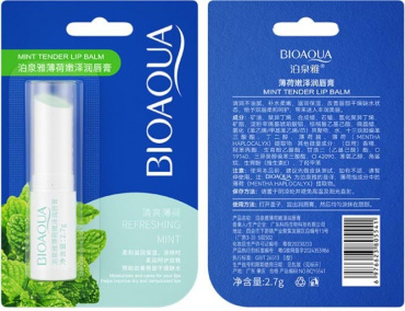 Бальзам для губ BIOAQUA Refreshing Mint мятный 2.7 г