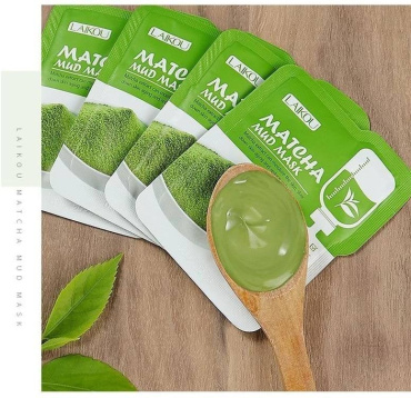 Маска для лица Laikou Matcha Sleeping Face Mask ночная с зеленым чаем 5 г x 12 шт. фото 1