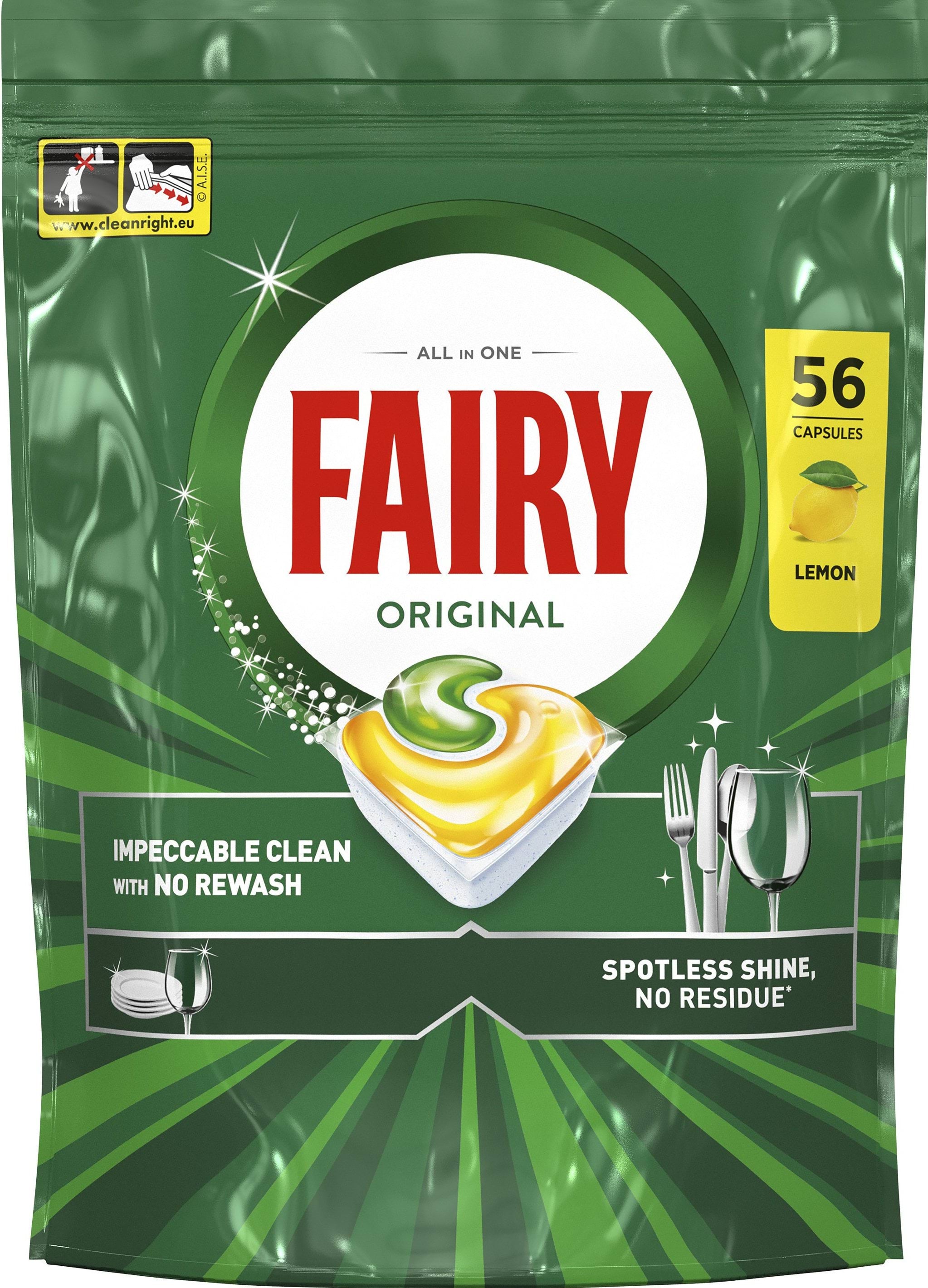 Капсули для посудомийних машин Fairy Original Все-в-1, 56 шт.