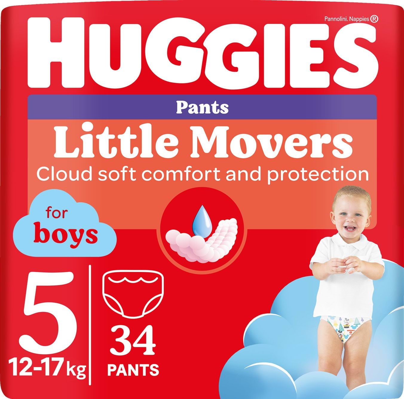 Huggies трусики для хлопчиків Pants 5 р, 34 шт.