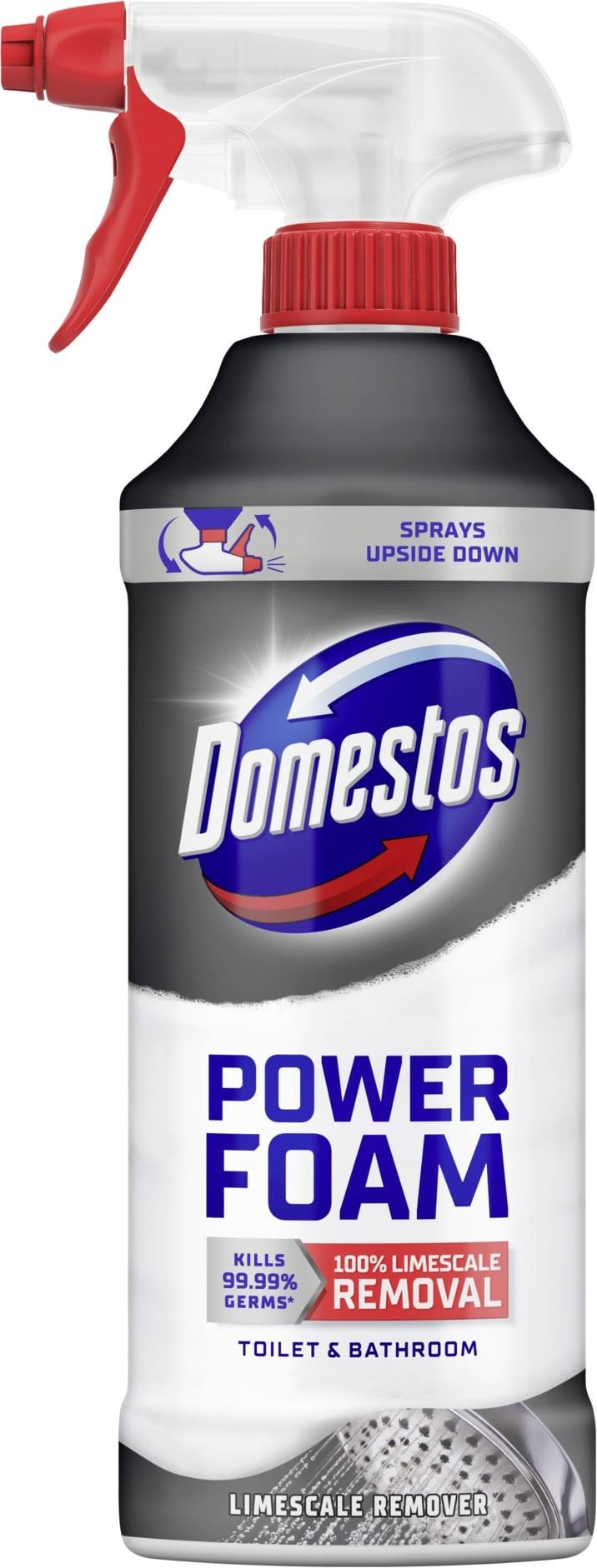 Спрей-піна Domestos Power Foam для чищення унітазу та ванної проти нальоту 435 мл