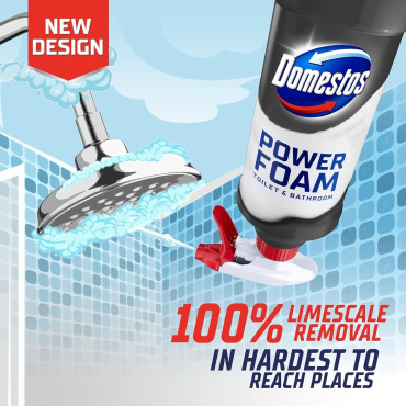 Спрей-піна Domestos Power Foam для чищення унітазу та ванної проти нальоту 435 мл