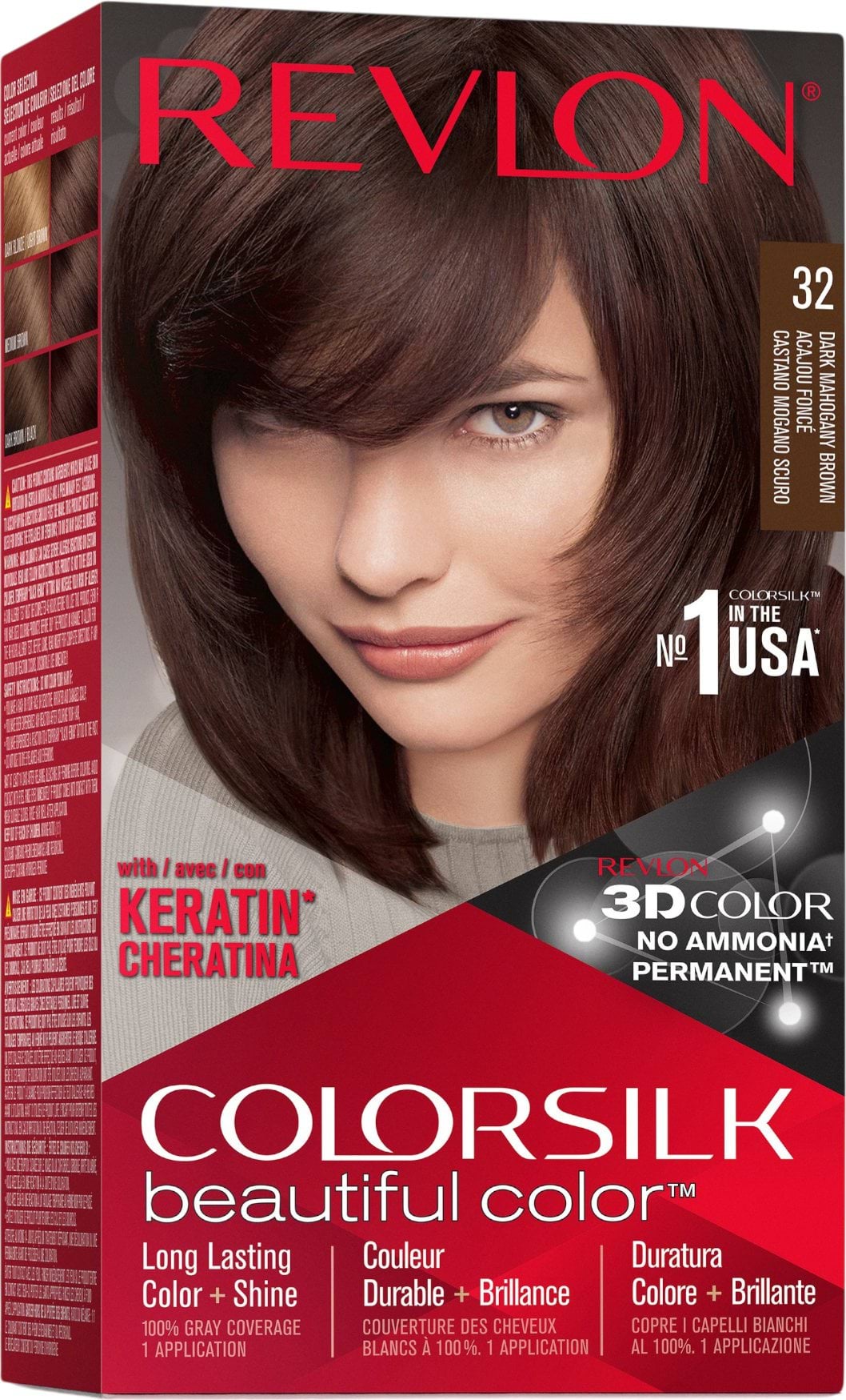 Фарба для волосся REVLON Colorsilk Dark Mahogany Brown №032