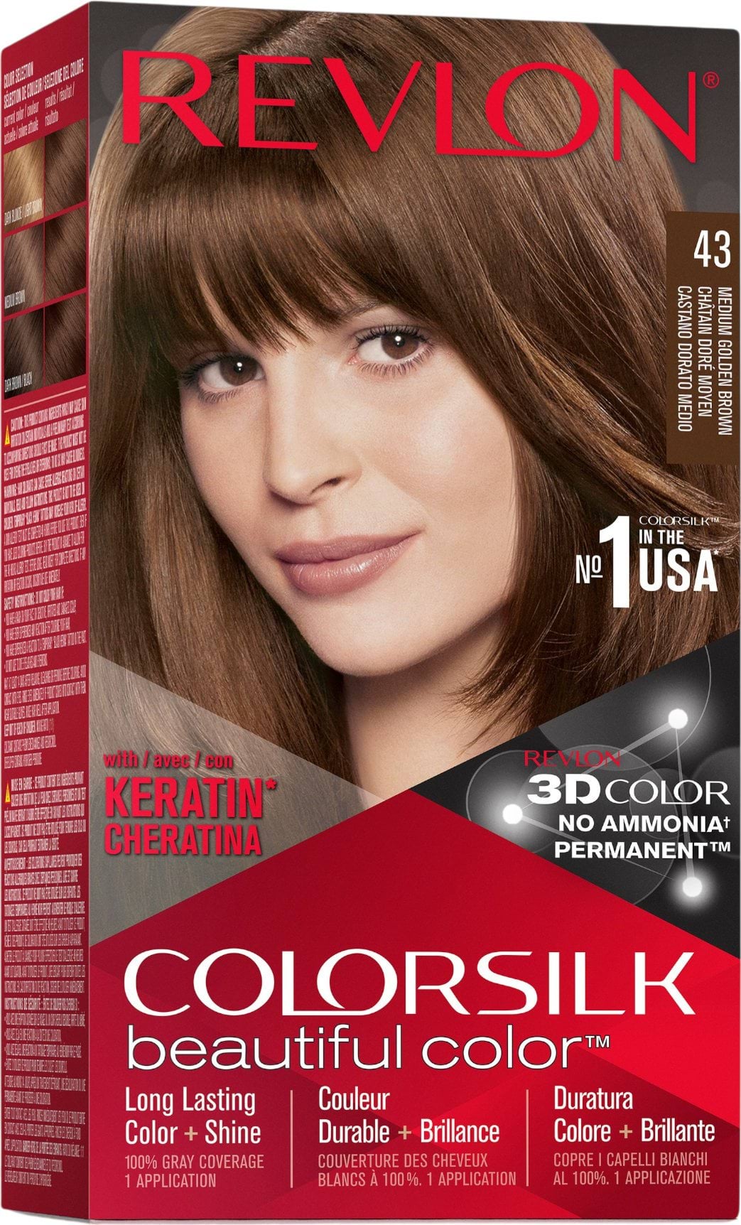 Фарба для волосся REVLON Colorsilk № 043 Medium Golden Brown