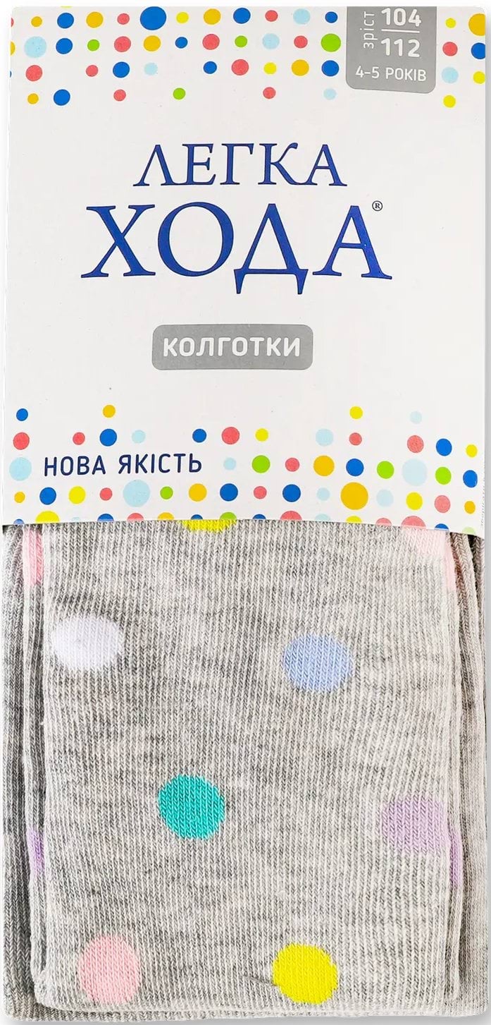 Легка Хода колготки дитячі 8067 р.104-112,56, срібло меланж