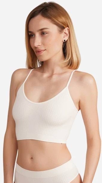 Бюстгальтер без косточек Giulia Cami Top Braid L/XL Ванильный