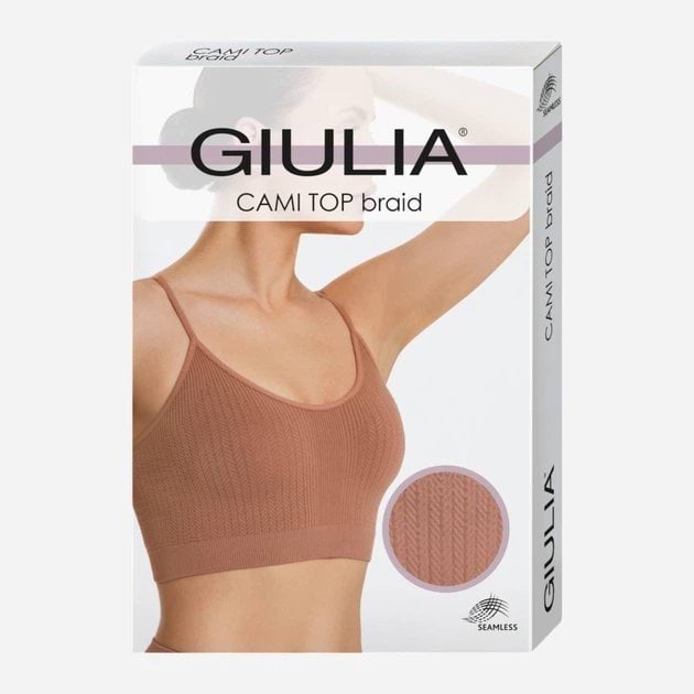 Бюстгальтер без косточек Giulia Cami Top Braid L/XL Ванильный фото 2