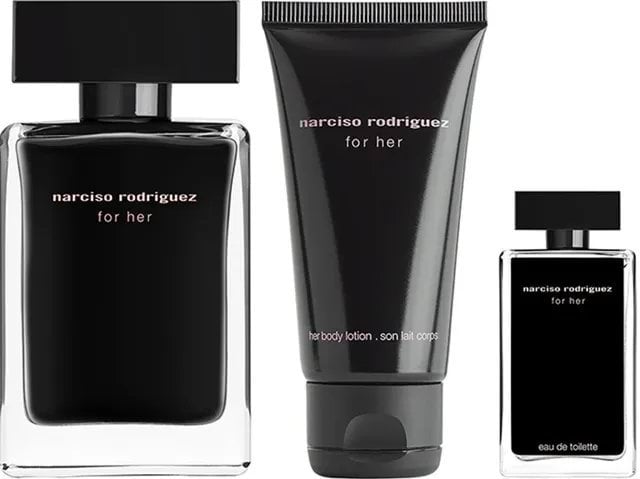 Набор парфюмированный Narciso Rodriguez For Her (туалетная вода 50 мл + лосьон для тела 50 мл + туалетная вода 7,5 мл) фото 1