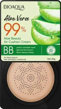 Кушон BIOAQUA Aloe Vera 99% Ivory тон 02, 20 г фото 2