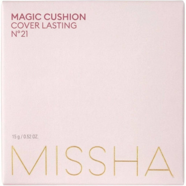 Тональный крем-кушон Missha M Magic Cushion Cover Lasting SPF 50+/PA+++ оттенок 21 Light Beige 15 мл фото 1
