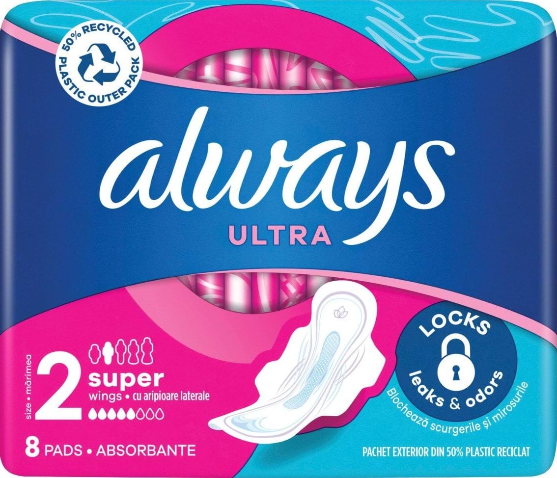 Гігієнічні прокладки Always Ultra Super Розмір 2, 8 шт.