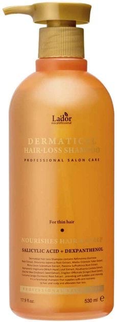 La'dor Шампунь від випадіння для тонкого волосся Dermatical Hair Loss Shampoo For Thin Hair, 530мл