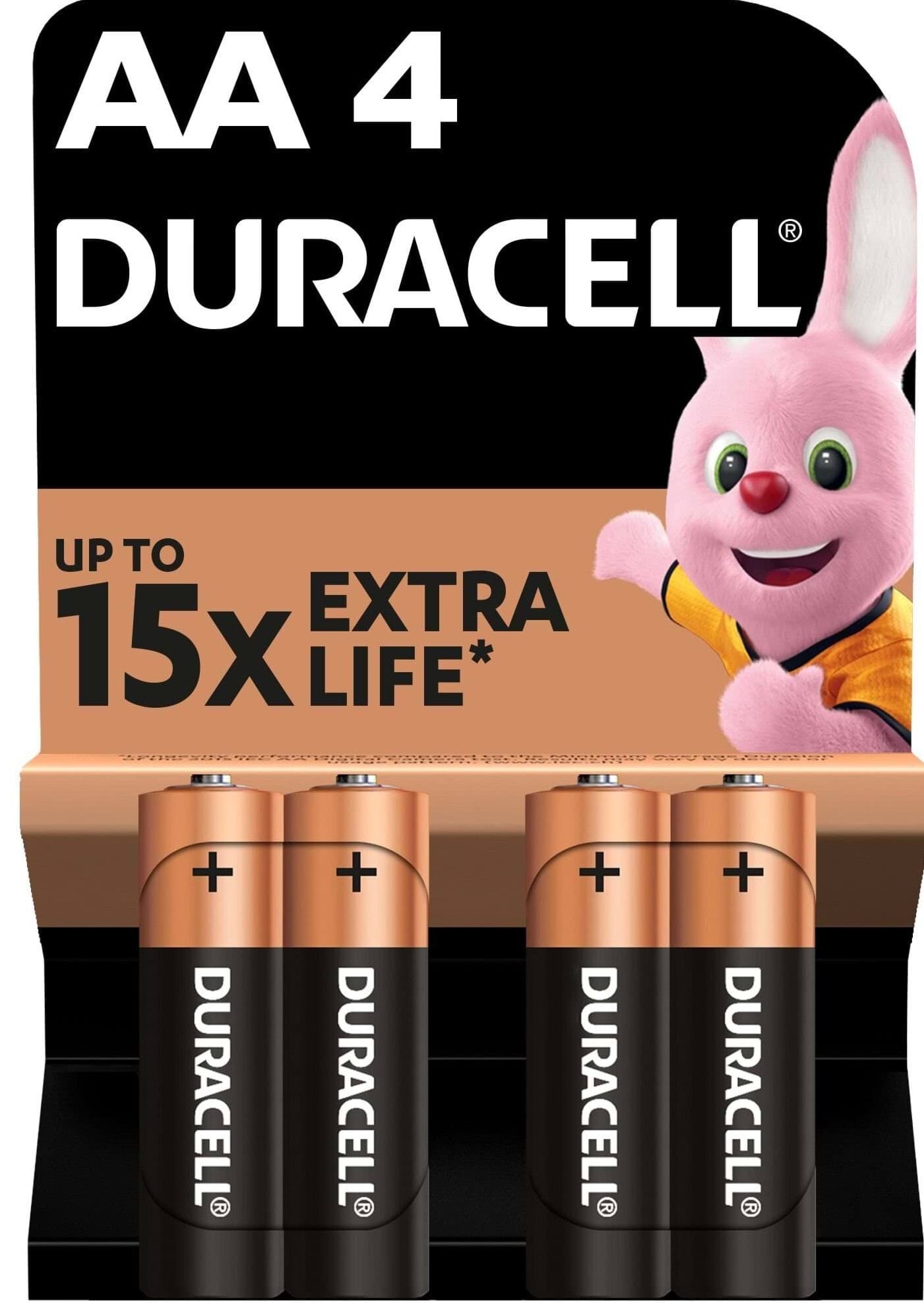 Лужні батарейки DURACELL Basic AA, в упаковці 4 шт