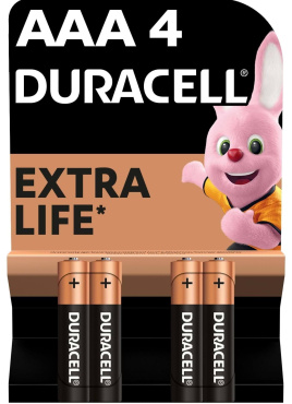 Батарейки DURACELL Basic 77164 AAA алкаліновi 1.5V LR03 4 шт на блістері shop 4 шт.