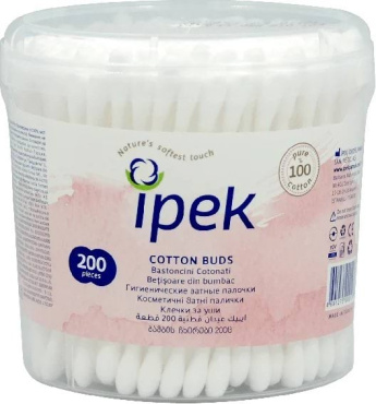Ватні палички IPEK 200 шт.