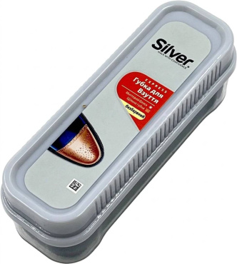 Губка Silver для кожаной обуви широкая бесцветная 1 шт.