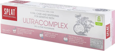 Зубна паста SPLAT Professional Ультракомплекс антибактеріальна для комплексного догляду та відбілювання чутливих зубів 100 мл фото 2