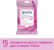 Вологі серветки Novita Intimate Пребіотик біолін для інтимної гігієни 15 шт. фото 1
