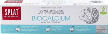 Зубная паста SPLAT Professional Biocalcium восстановление эмали и безопасное отбеливание 100 мл фото 1