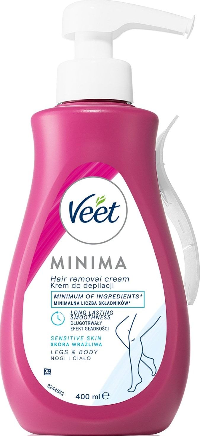 Крем для депіляції для чутливої шкіри Veet MINIMA, з Алоє Вера, 400 мл 8