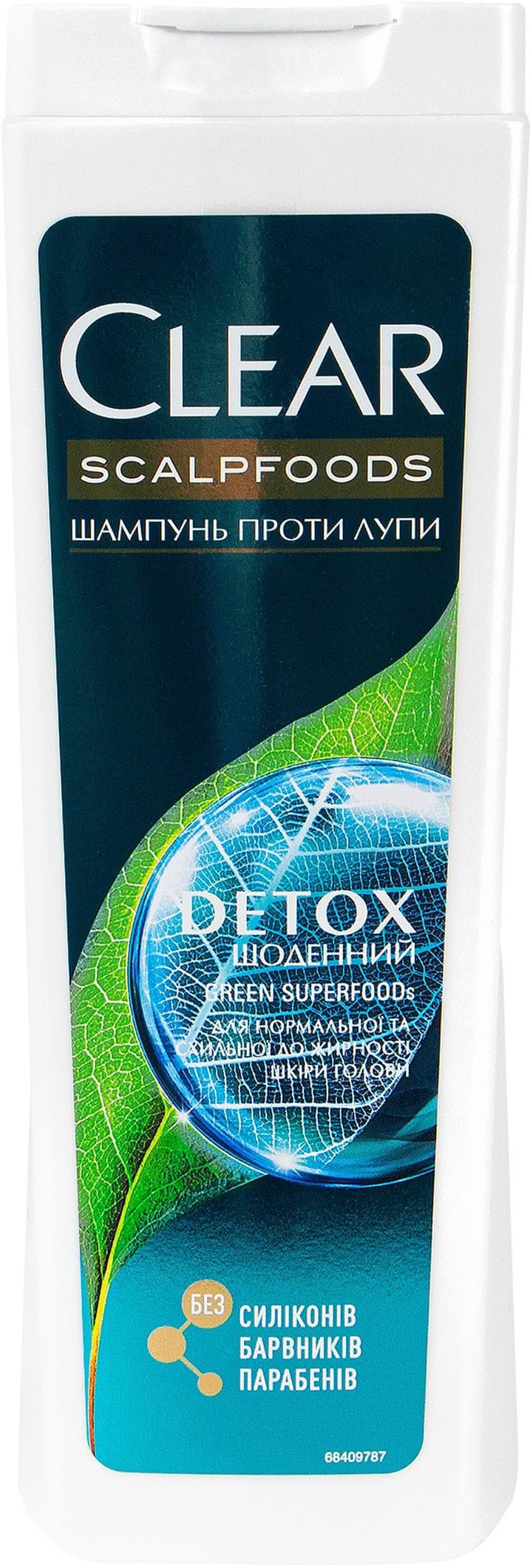Шампунь-детокс Clear Scalpfoods проти лупи для щоденного використання 360 мл