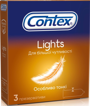 Латексные презервативы CONTEX® Lights (особенно тонкие) с силиконовой смазкой 3 шт. фото 1
