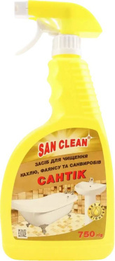 Засіб для чищення Сан Клин сантік для сантехніки з розпилювачем 750 мл
