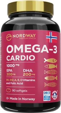 Диетическая добавка NORDWAY Cardio Омега-3 1000 мг капсулы 90 шт.