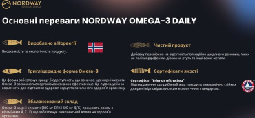 Диетическая добавка NORDWAY Omega-3 Daily 1000 мг капсулы 90 шт. фото 1
