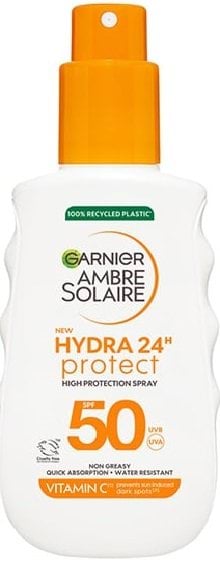 Сонцезахисний спрей для тіла та обличчя Garnier Ambre Solair водостійкий SPF 50, 150 мл