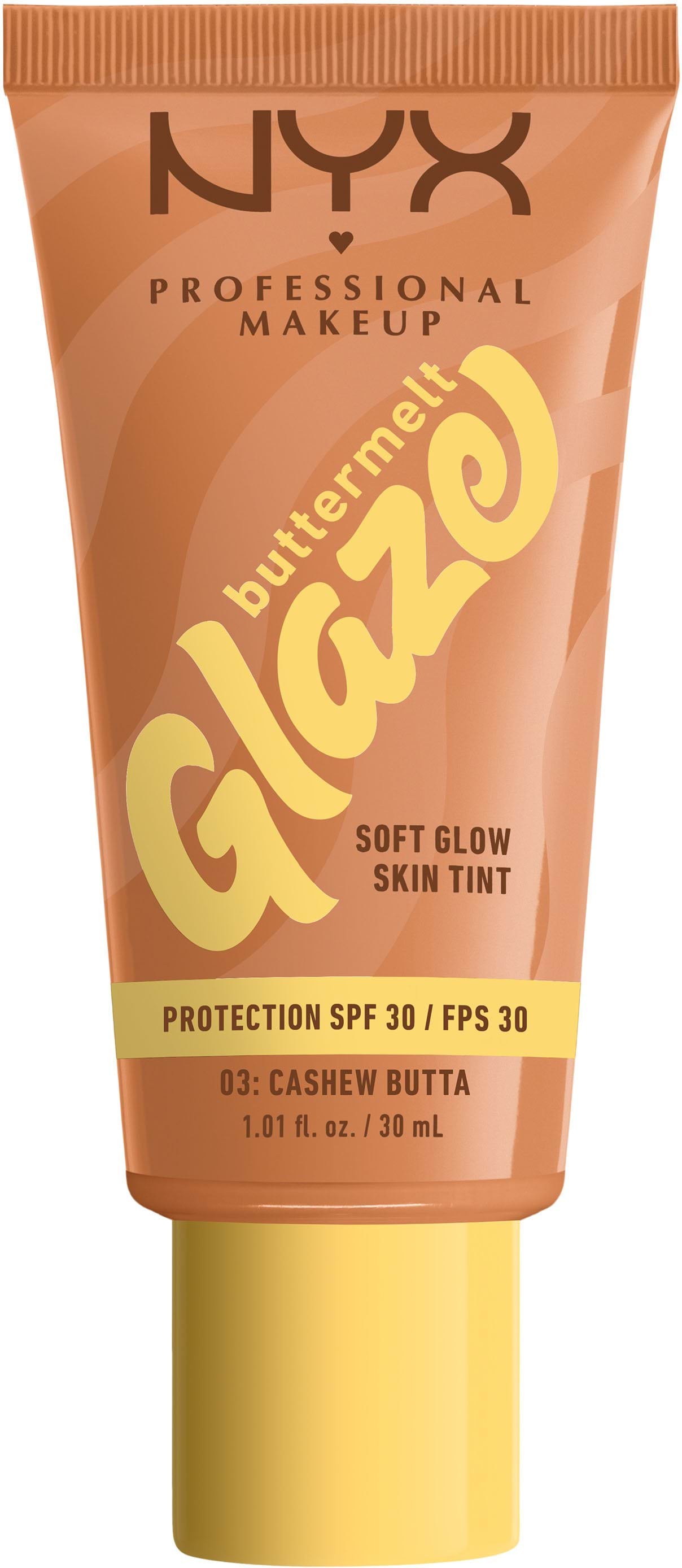 Тональна основа-тінт для обличчя NYX Professional Makeup buttermelt glaze SPF30 03, 30 мл 5