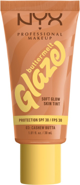 Тональна основа-тінт для обличчя NYX Professional Makeup Buttermelt Glaze SPF 30, 03 Cashew Butta 30 мл фото 14