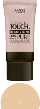 Тональний крем для обличчя MAXI Color Beautytone Pure Foundation 01 Порцеляновий 30 мл фото 1