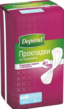 Прокладки урологічні Depend Normal Plus Pad 12 шт. фото 1