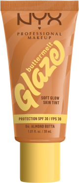 Тональна основа-тінт для обличчя NYX Professional Makeup Buttermelt Glaze SPF 30, 04 Almond Butta 30 мл