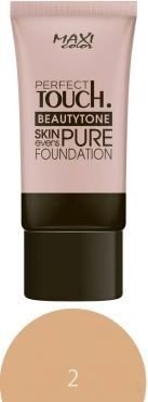 Тональный крем для лица MAXI Color Beautytone Pure Foundation 02 Бежевый 30 мл