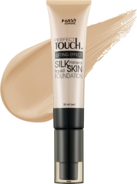 Тональный крем для лица MAXI Color Perfect Touch Silk Skin оттенок 01 Натуральный бежевый 30 мл