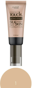 Тональный крем для лица MAXI Color Perfect Touch Silk Skin оттенок 01 Натуральный бежевый 30 мл фото 1