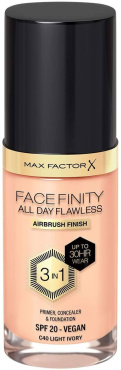 Тональный крем MAX FACTOR Facefinity All Day Flawless 3 в 1 Foundation оттенок C40 Light Ivory 30 мл