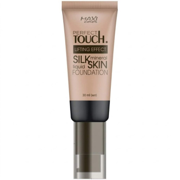 Тональний крем для обличчя MAXI Color Perfect Touch Silk Skin відтінок 02 Кремово-персиковий 30 мл