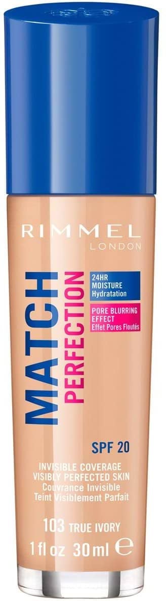 Тональна основа Rimmel Match Perfection 103 True Ivory 30 мл 2