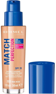 Тональна основа Rimmel Match Perfection 203 True Beige 30 мл