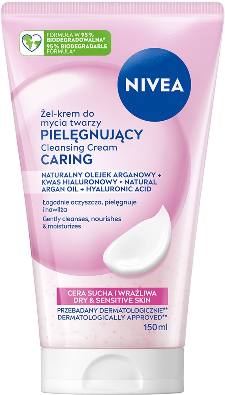 Крем-гель для вмивання NIVEA Caring Cleansing Cream ніжний для сухої та чутливої шкіри 150 мл
