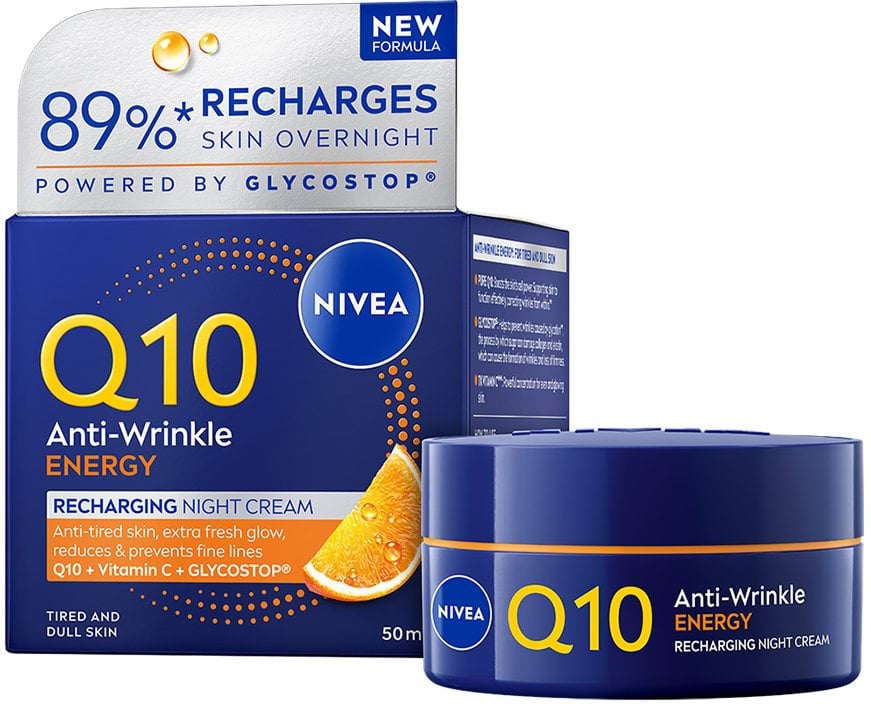 Крем нічний NIVEA Q10 Energy Відновлення сяйва проти зморщок 50 мл 1