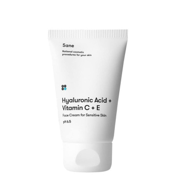 Крем для обличчя Sane Hyaluronic Acid + Vitamin C + Е денний для чутливої шкіри 40 мл фото 5