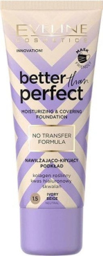 Зволожувальна тональна основа Eveline Better Than Perfect Foundation 1.5 Ivory Beige 30 мл