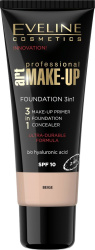 Тональний крем Ультрастійкий 3 в 1 Eveline Cosmetics Art Professional Make Up, бежевий, 30 мл 1