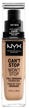 Тональна основа NYX Professional Makeup Can't Stop Won't Stop № 7.5 Soft Beige 30 мл фото 2
